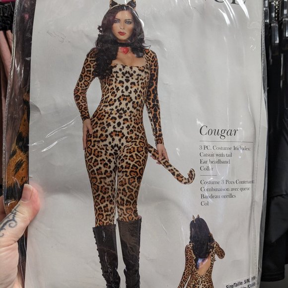Cosplay Costume Leg Avenue 83666 Cougar Animal Jumpsuit - Picture 1 of 2